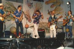 The Tropicats, on stage at Folk Festival. Look at those Hawaiian shirts!